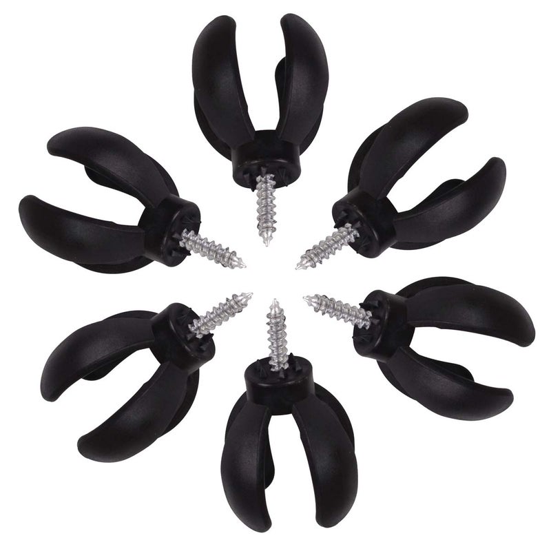 Baitaihem 6 PCs Golf Ball Pick Up Retriever Claw Sucker Tool 4-Prong for Putter Grip Golf Accessory,Black (Style A) - Image 2